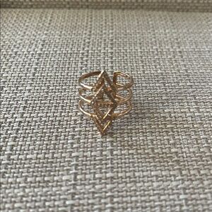 Stella & Dot Pave Rose Gold Tone Geometric Multi-Band Ring - Women Jewelry